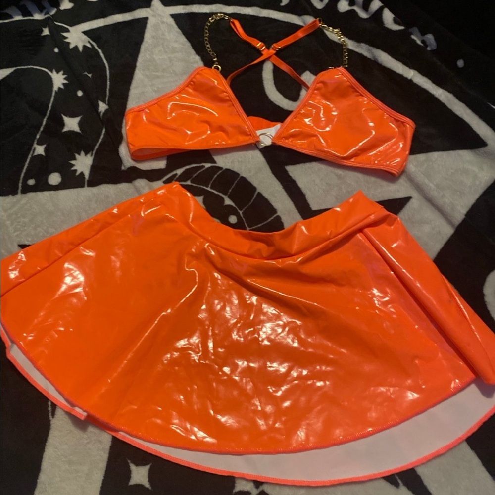 Vibrant Orange Two-Piece Set